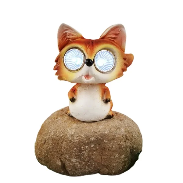 Фигурка животного из смолы, лиса, декор для сада, фабричная цена, поделки из смолы, фигурка животного лисы