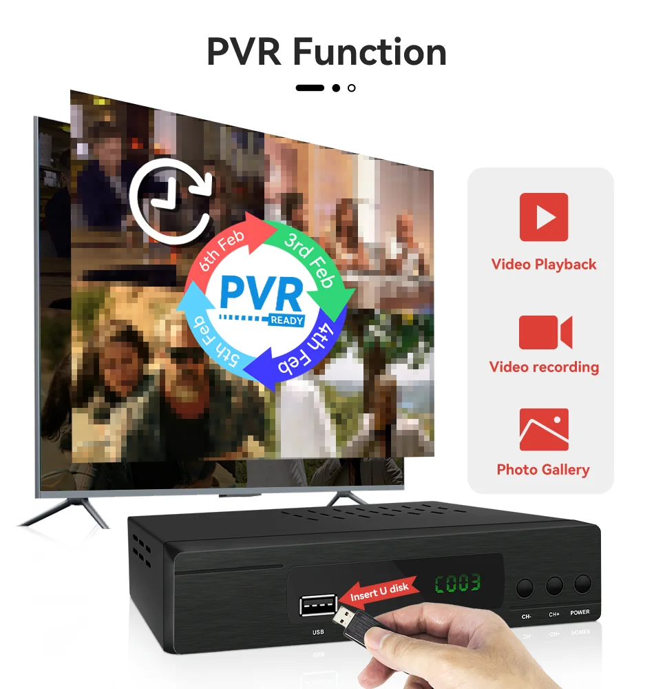 Full HD 1080P DTMB Digital TV Decoder Support PVR EPG 6Mhz DTMB Decoder Box Modulacion DTMB TV Box for HK market