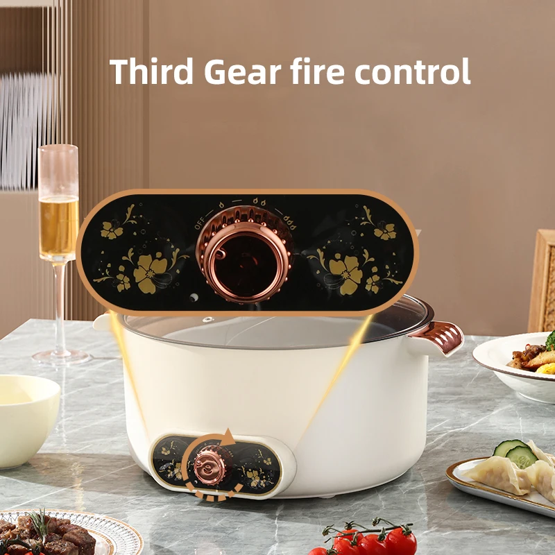 Yuedisi Wholesale 5L Double-flavor Hot Pot Electric Hot Pot Multicooker Non-stick Cooking Frying Pot