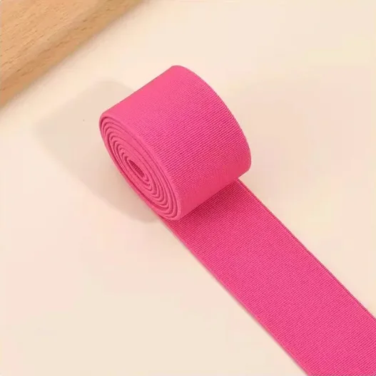 Custom Elastic Webbing Strap Waistband Bias Tape Fold Over Knitted Polyester Nylon Elastics For Clothing