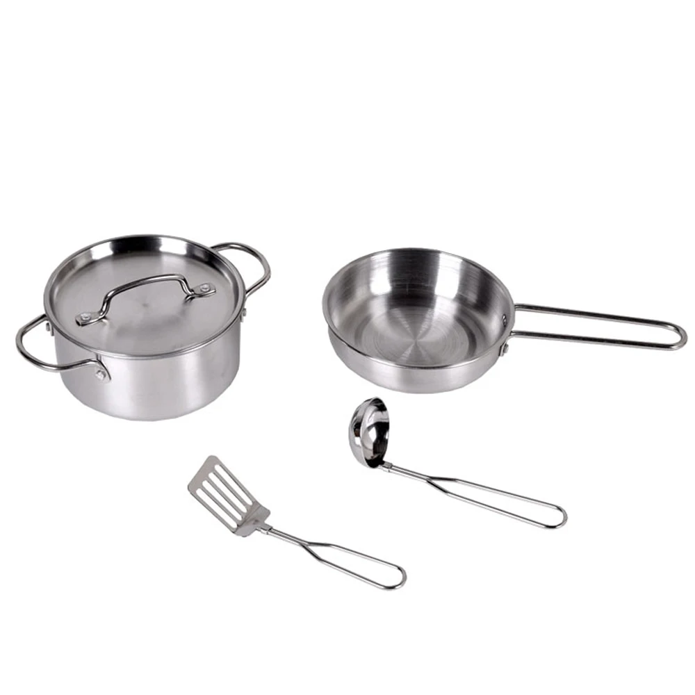 Лидер продаж, кухонные гаджеты, аксессуары, игрушечный набор для детей, 4 шт., модульные кухонные аксессуары из нержавеющей стали, игровой набор для оптовой продажи