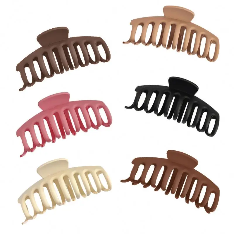 2023 hair claw clips New Beauty Trends Big claw clips new 6 colors matte hair claws 11 cm fashion claw hair hair claw clips