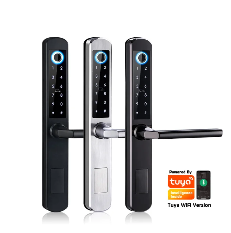 Sinovo Quality Guarantee Anti Theft Smart Lock Tuya Wifi Ttlock Glue Rfid Sensor Card With Biometric Fingerprint Smart Door Lock