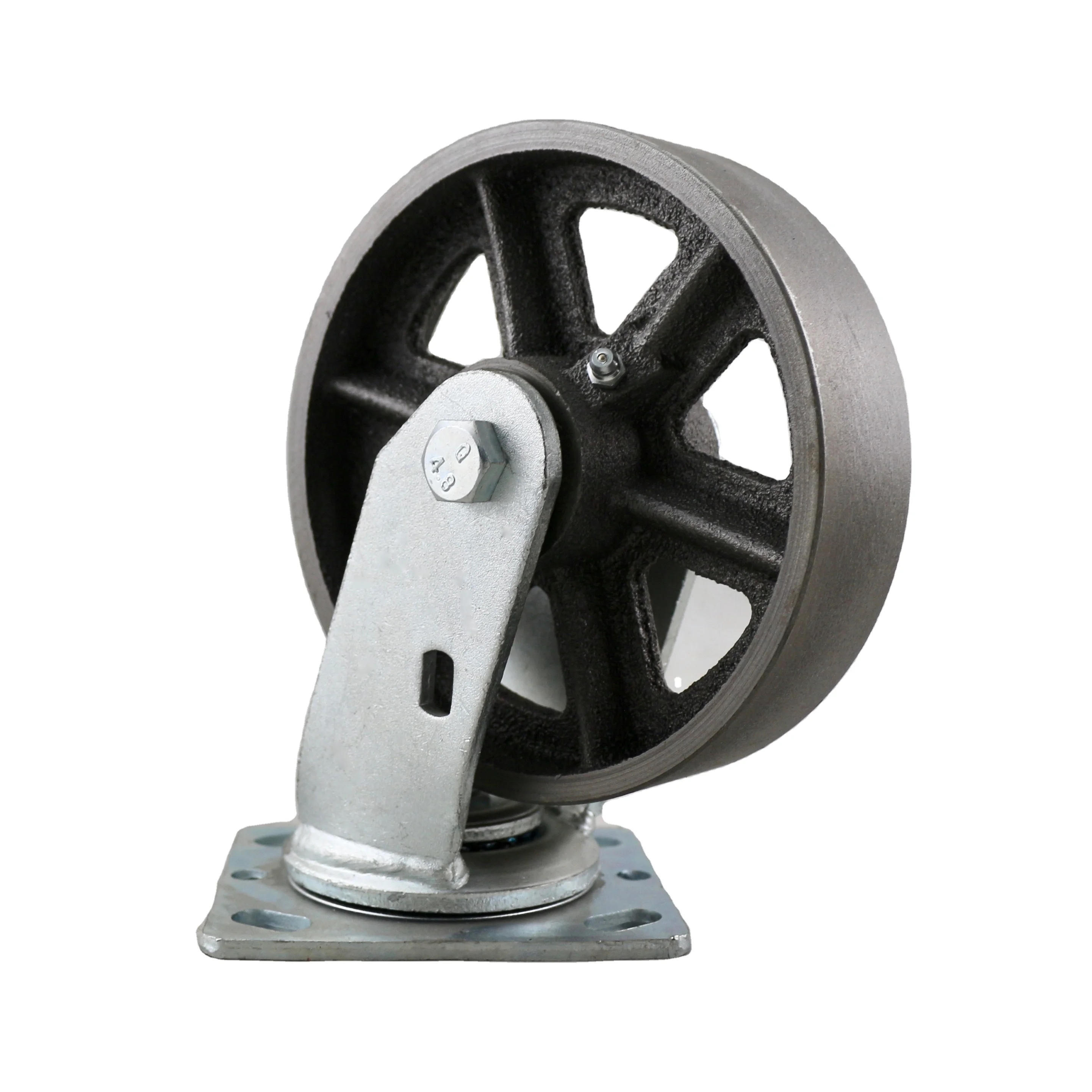 Высокотемпературная 6 дюймовая 150 мм сверхпрочная Поворотная чугунная Тележка из нержавеющей стали