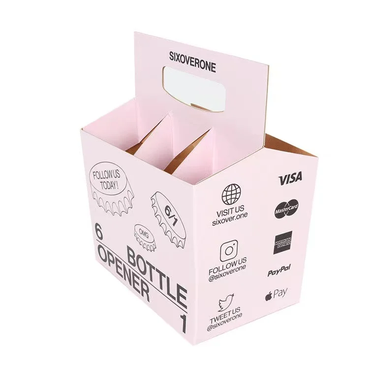 6 Pack 12 Pack Custom Logo Design Printed Beer Box with Samples Fast Production Shipping Time