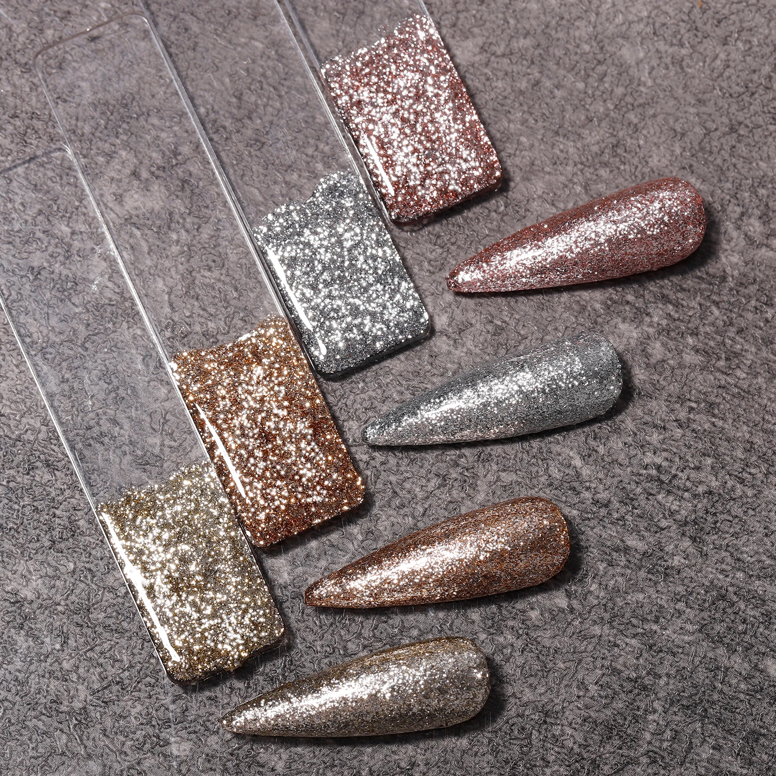 Vendeeni Custom Logo Platinum Gel Polish With Private Label Gel Nail Polish VDN 4 Colors Glitter UV/LED Gel