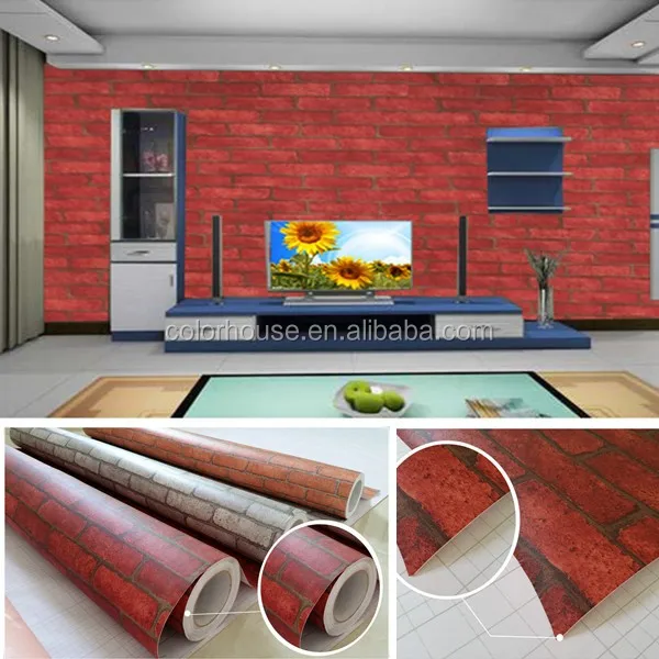 Wallpaper for Home Decorative PVC Self Adhesive Brick Design Wall Paper Use House Interior 1002