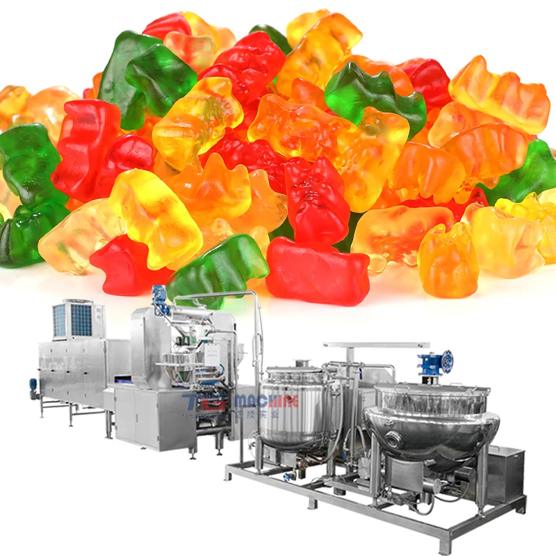 Shinwei High yield candy manufacturing machinery dietary fiber sorbitol gummy jelly machine with PLC control