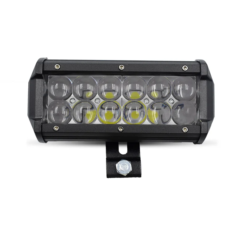 Double row 12 lamp beads indicator driving lamp 36W 4D lens strip spotlights truck lights 12V 24V universal LED roof lights