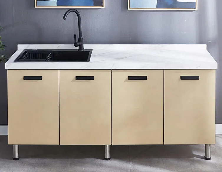 Small Family kitchen cabinet for apartment house furniture set modern simple style kitchen cabinets