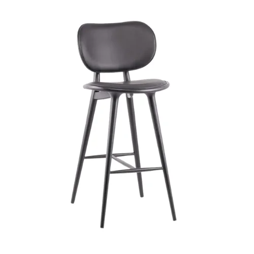 Modern design furniture leather timber wooden bar chair stool