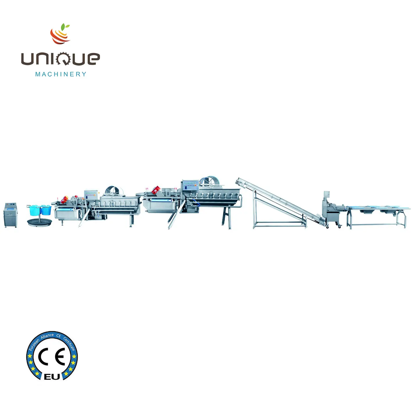 industrial fruit washer vegetable washing machine manufacturer for leafy and root vegetable line