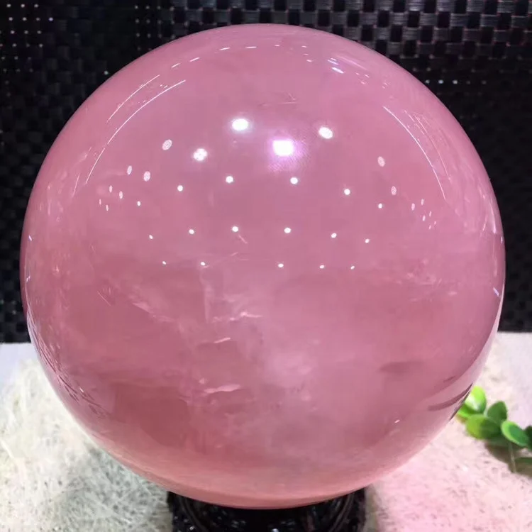 
Polished Natural Pink Rose Quartz Decorative Crystal Spheres Magic Crystal Balls For Sale 