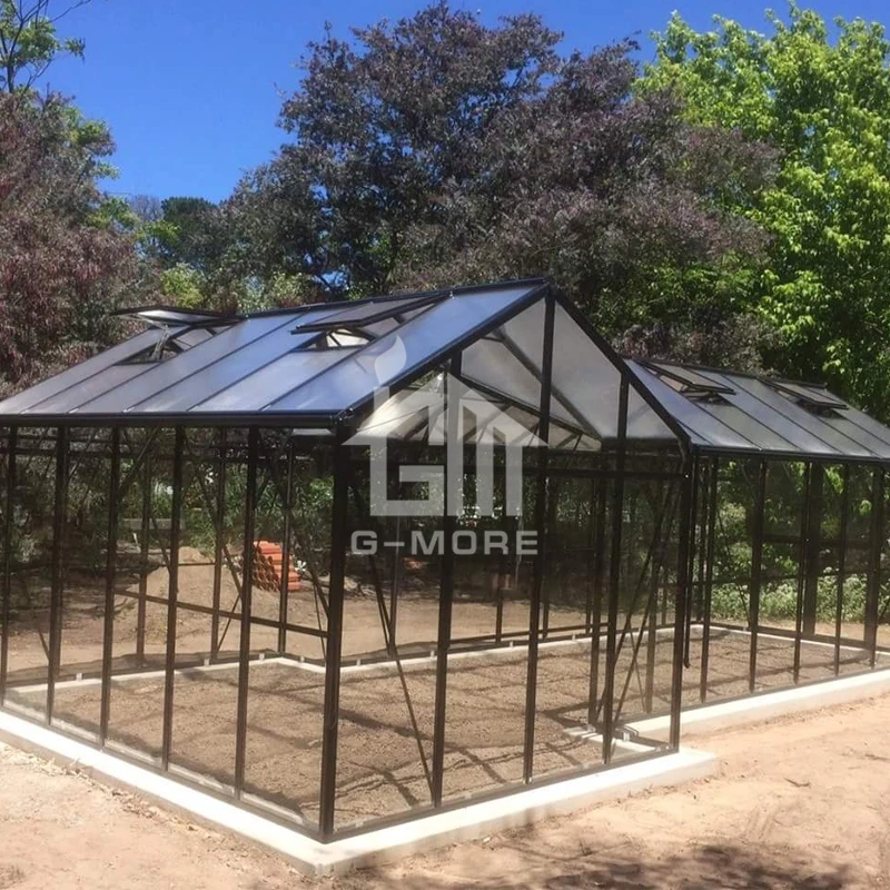 Садовые здания Т-образной теплицы orangery 4 сезона алюминиевые 8 мм поликарбонатные садовые для хобби