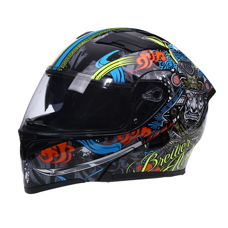 Smart Motorcycle Helmet for Wholesale Black White XXL Chinese OEM Shell Packing Face   Color Double Support Safety ABS