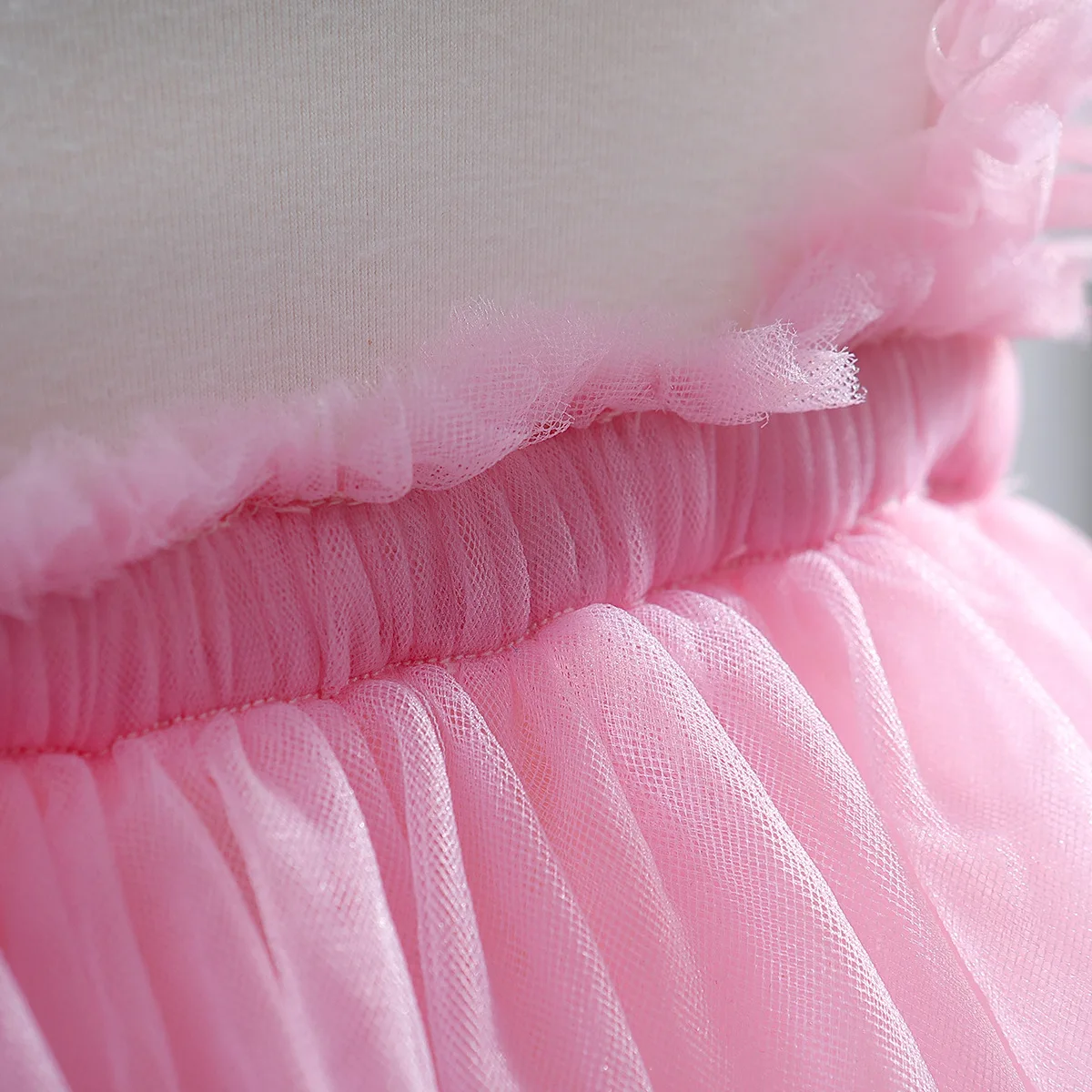 High Quality Girl Kids Clothes Korean Version Summer Mesh Yarn Sweet And Fluffy Princess Cake Dress