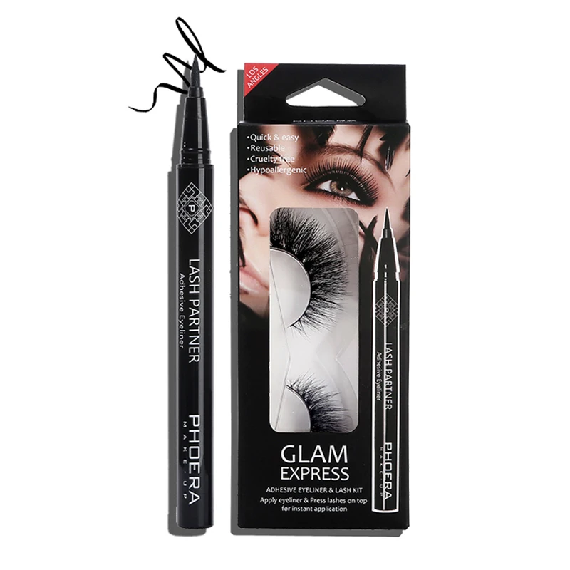 
PHOERA 9D Synthetic Mink Lashes & Adhesive Eyeliner Kit 