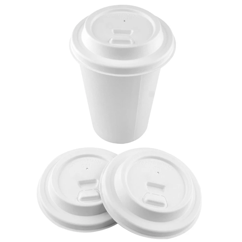 Biodegradable Eco-friendly Sugarcane Bagasse To Go Disposable Paper Drink Coffee Cup With Lid Cover