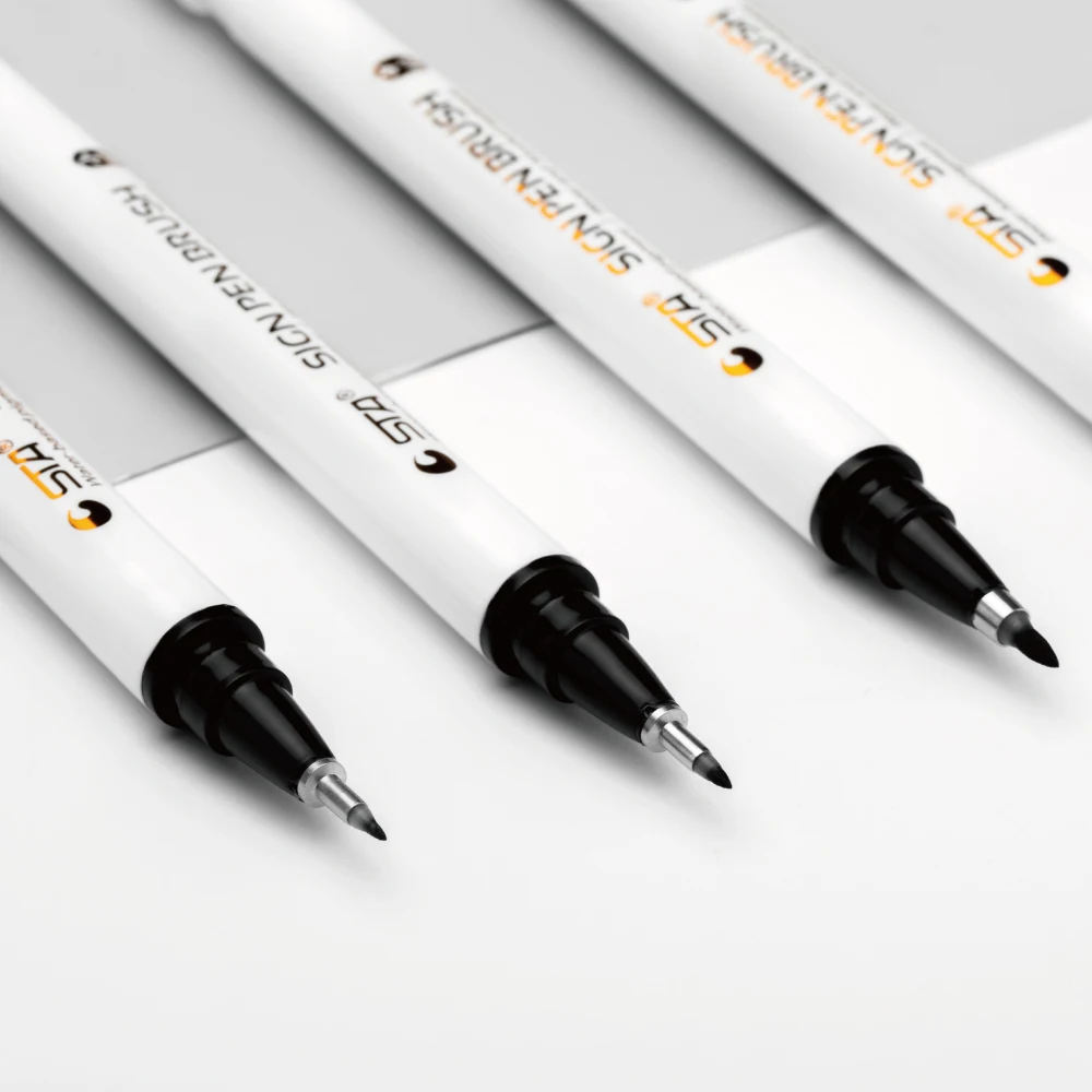 4 Size Hand Lettering Calligraphy Pens Set Brush Marker Pens for Writing Painting & Drawing Black Color for Art Creativity