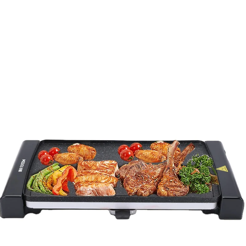 Durable Non-Stick Multifunctional Smokeless Electric Barbecue Grill Pan with Hot Pot Temperature Control Outdoor Household Use