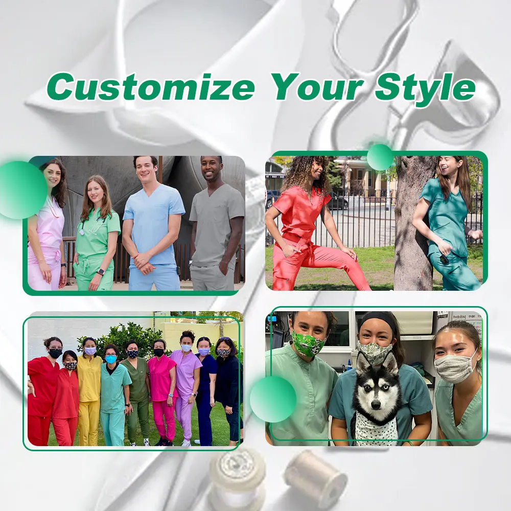 custom medical nurse doctor uniforme scrub hospital nursing maternity nurse uniform salon spa uniform
