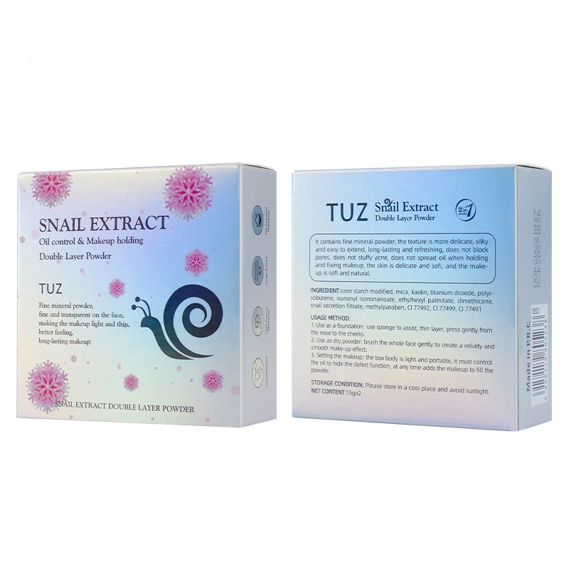 2024 самая популярная прессованная пудра экстракт улитки стойкая косметика отделочная двухслойная
