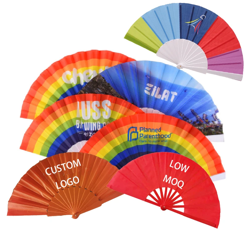 2023 Hot Sale Promotional & Business Gifts Fans With Custom Logo Folding Fans Plastic Fan Promotional Products For Business