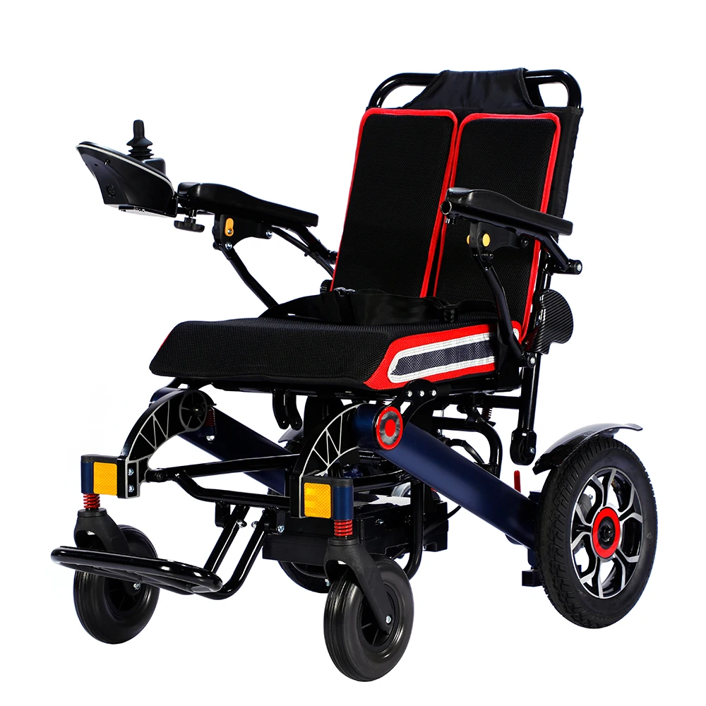 manufacturer direct sell lying reclining electric wheelchair for elder and disabled people light weight with electric folding