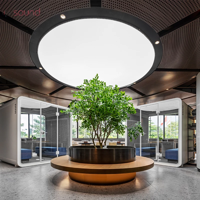 Modern Prefab Houses Cube Cabin Office Pod Capsule House, phone booth privacy pod transparent home office pods/