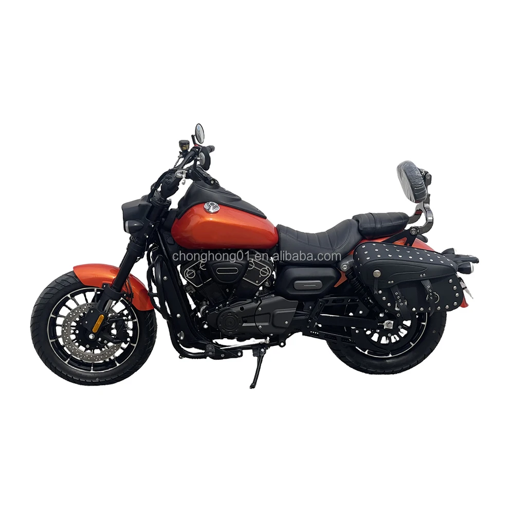 130KM/H Retro Petrol Motorbike Vintage 2 Wheel Motor Bikes Adult Gas Motorcycle 250cc Chopper Motorcycle (Cruising Dauphin 2)
