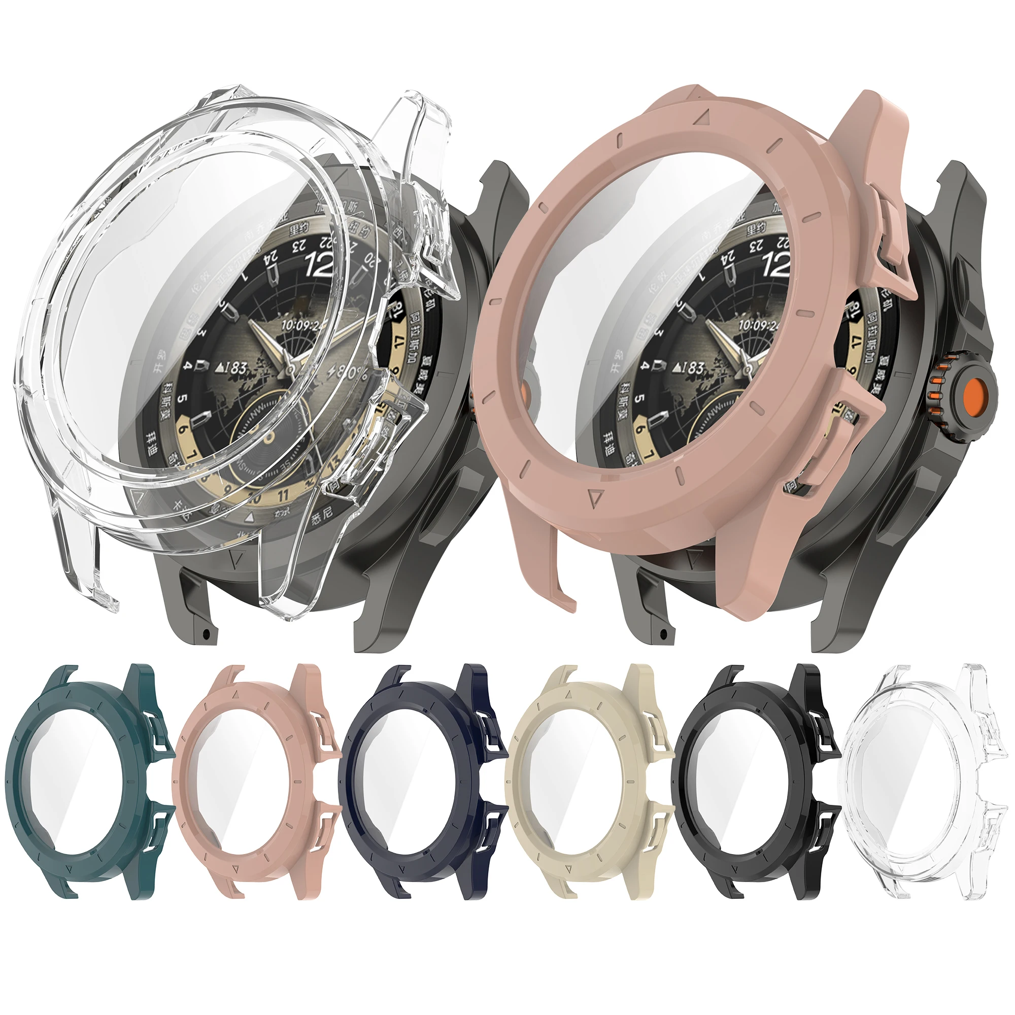 Tschick PC Watch Case + Glass Film for Xiaomi Watch S4 Sport, Screen Protector Bumper Shell for Xiaomi Watch S4 Sport Cover