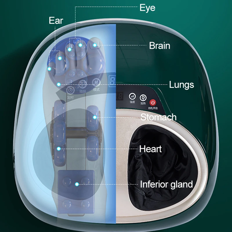 3D Electric Airbags Roller Vibrating Foot Massage Machine Shiatsu Kneading With Air Pressure And Heating Foot Massage