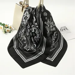 HEFT BOOOGE Classic 70cm*70cm Paisley Design Large Square Satin Scarf