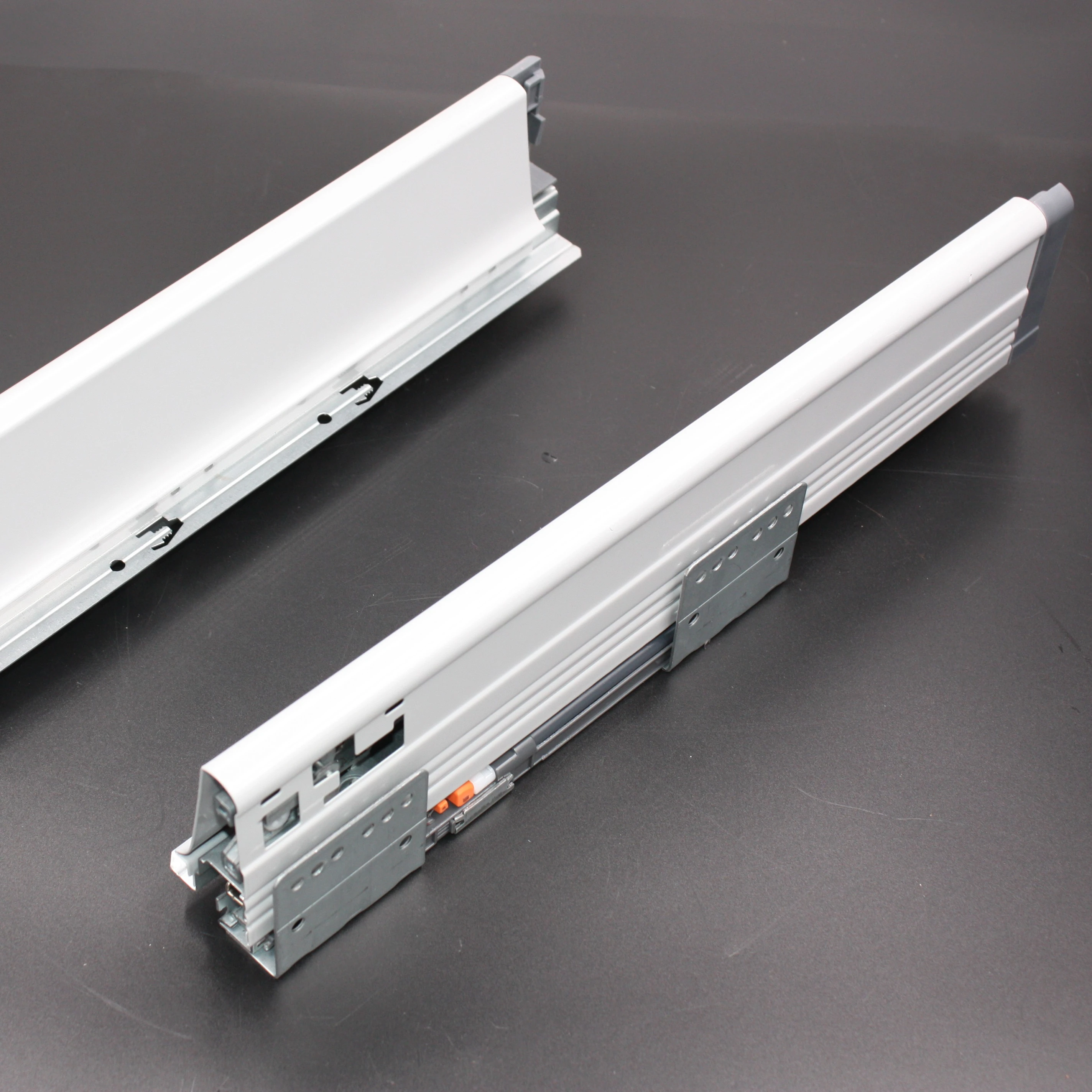 Double Wall Undermount Soft Closing Standard Metal Box Drawer Slide Rail
