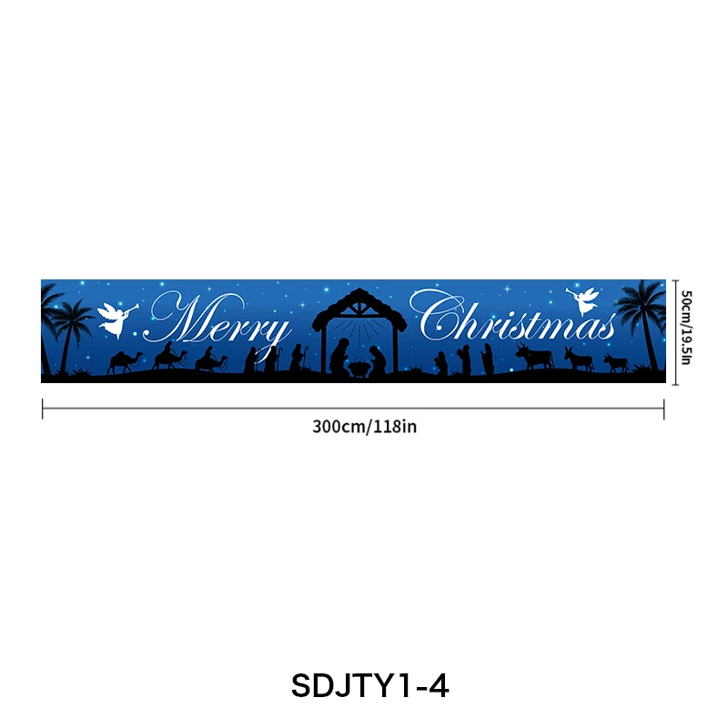 2023 Hotselling Merry Christmas Banner Christmas Eve Signs Xmas Party Fence Yard Sign Indoor Outdoor Decorations Photo Backdrop
