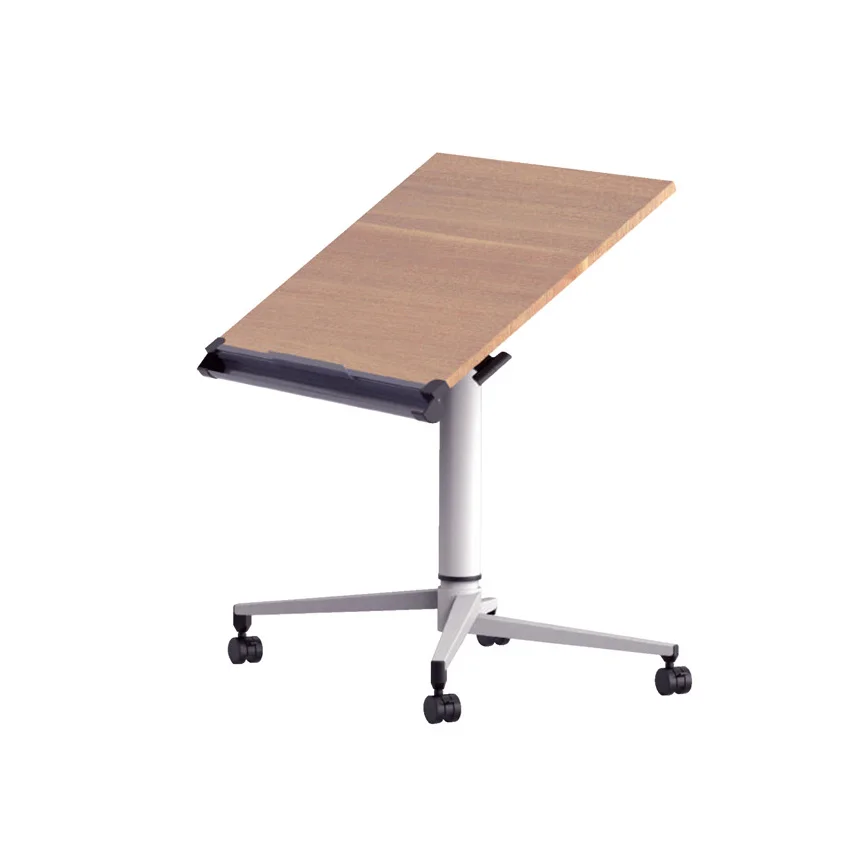 Modern luxury wooden school student desk teacher podium with pulleys mobile office computer desk