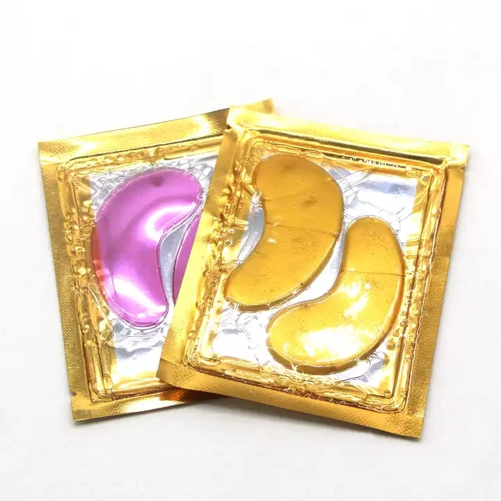 Customized Ingredients Gitter Crystal Collagen Gelatinous Golden Eyes Mask 24k Gold Eye Patch