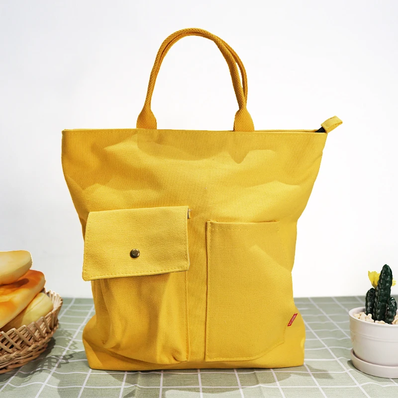 Custom Biodegradable Eco Friendly Shopping Silk Screen Grocery Luxury Reusable Cotton Canvas Tote Bag With Logo Printing