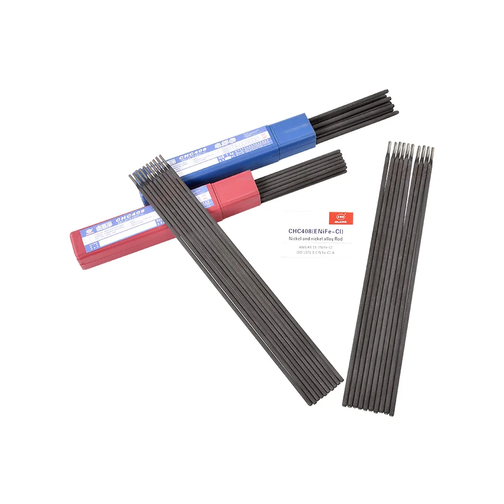 ATLANTIC Factory Price Ordinary Ilmenite Welding Electrode CHC408 ENiFe-CI Cast Iron Nickel-Ferro Core Covered Welding Rod