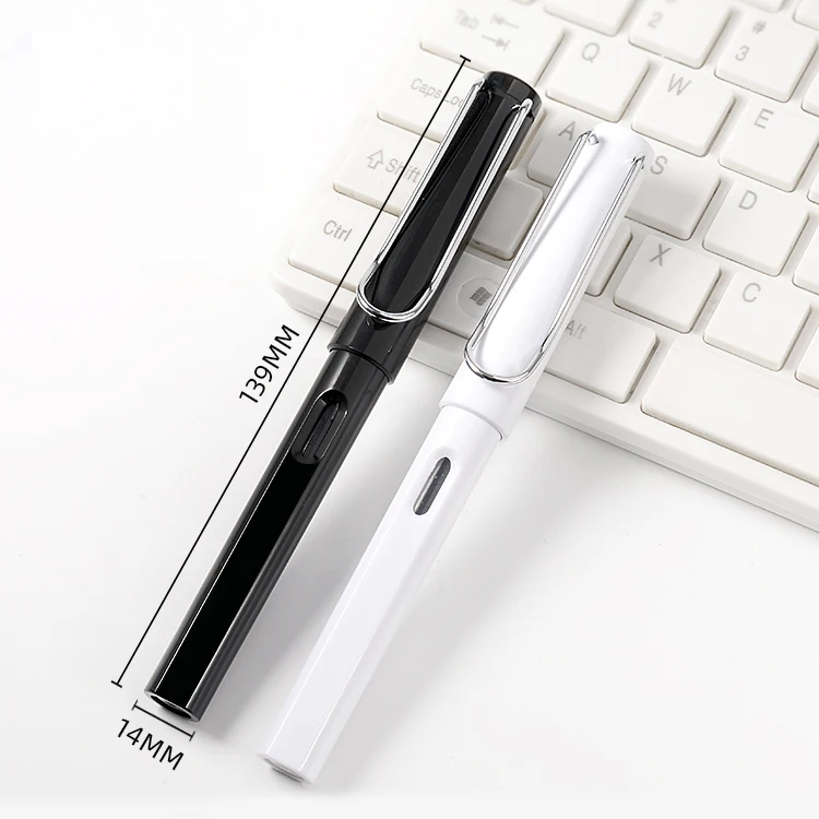 New Design Luxury Fountain Pen Set High Quality Custom Multiple Colors Plastic Fountain Pen With Ink Bottle For Business Gift Se