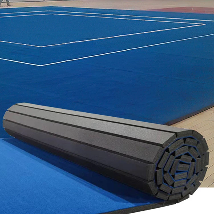 XPE OEM logo UV printing ROLL OUT WRESTLING MATS JUDO JIU JITSU ROLLING MATS FOR BJJ AND GRAPPLING