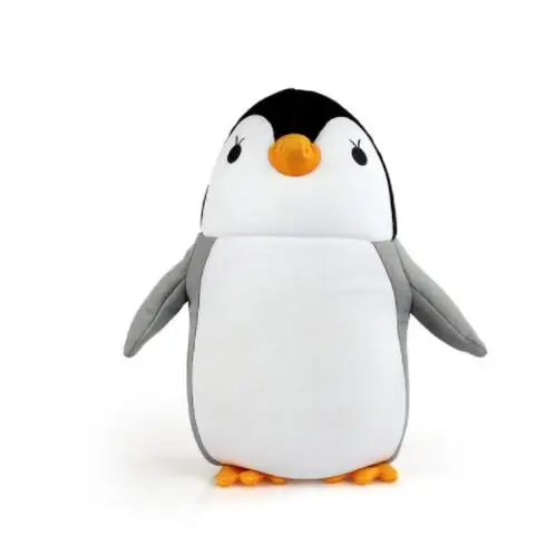 Custom Deformable children U-shape Travel Pillow for Airplane Penguins Cushion Plush Toy Neck Pillow for Car Office Nap Headrest
