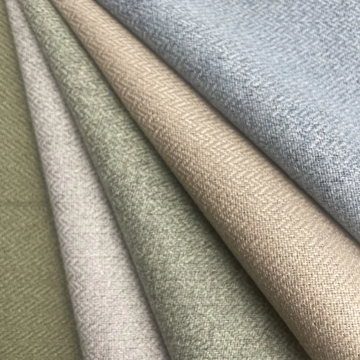 Wholesale High Quality Norwegian Style 100% Polyester 240gsm New Nano Blackout Linen Flax Plain Woven Fabric For Curtain