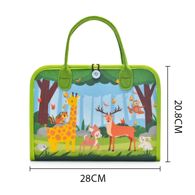 10 Pages New Busy Book Sensory Toys Early Education Learning Developing Motor Skills Felt Busy Board