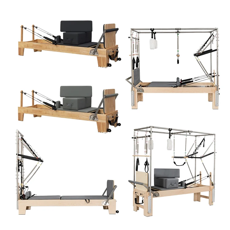 NQ SPORTS Hot Selling Supplier Price Fitness Studio Equipment Wooden Reformer Pilates Core Bed Gym Squat ramp incline