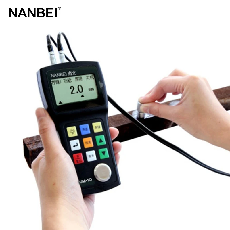 Digital coating ultrasonic thickness of steel gauges test