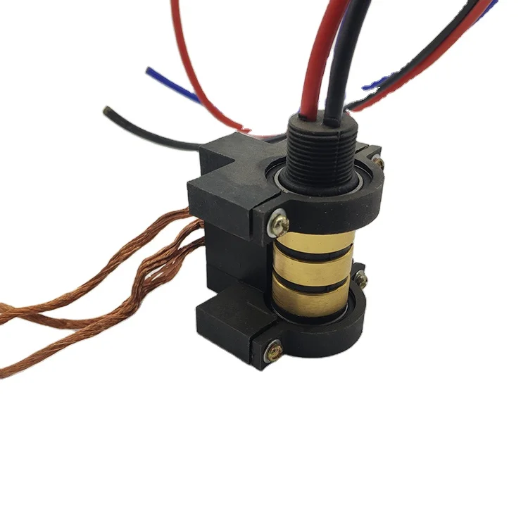 Taidacent rotary connection collector ring 20A 2-way rotary joint rotary connector high speed ball electrical slip ring