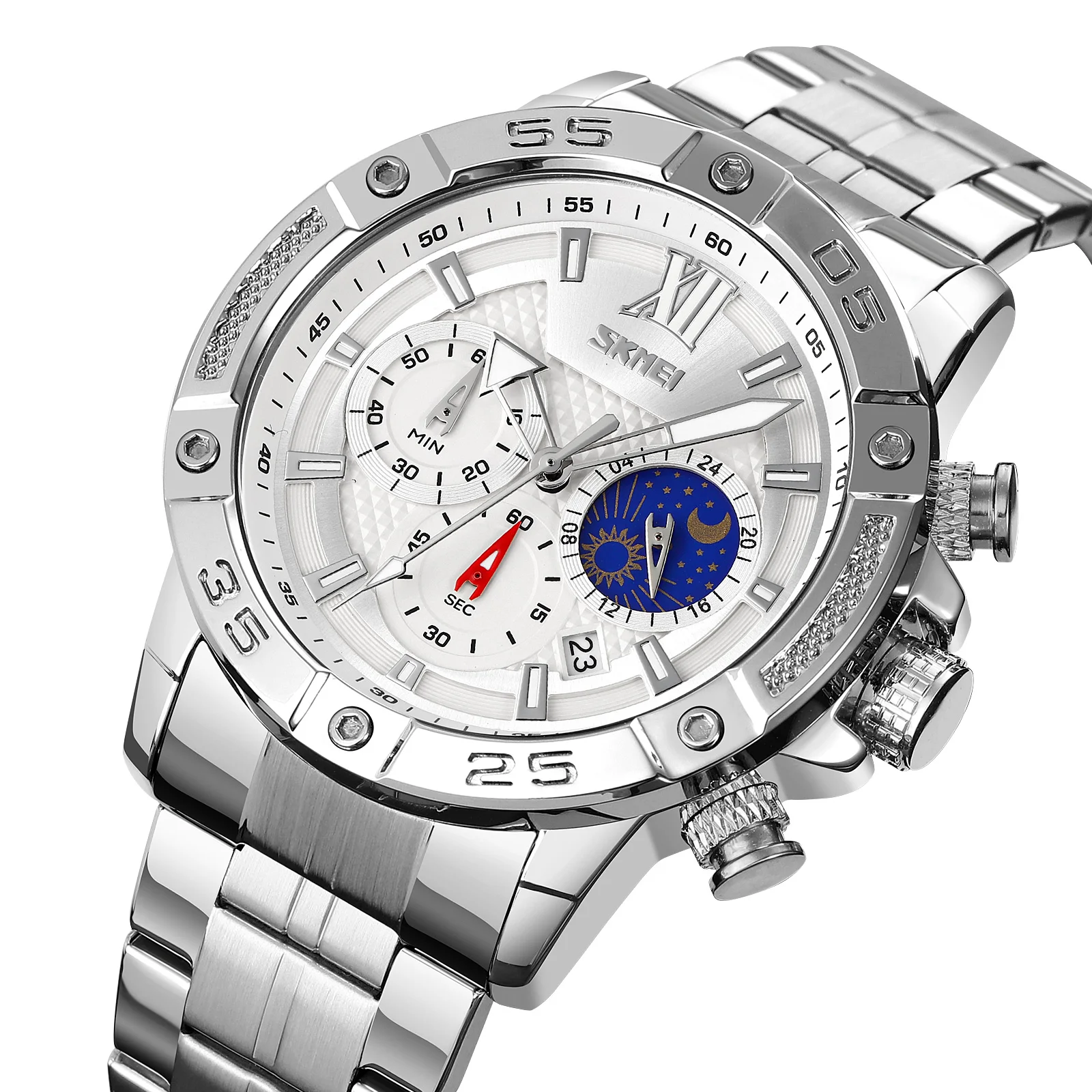 SKMEI 9235 Custom Made Brand Your Own Quartz Wristwatches Men Stainless Steel Luxury Fashion Watches