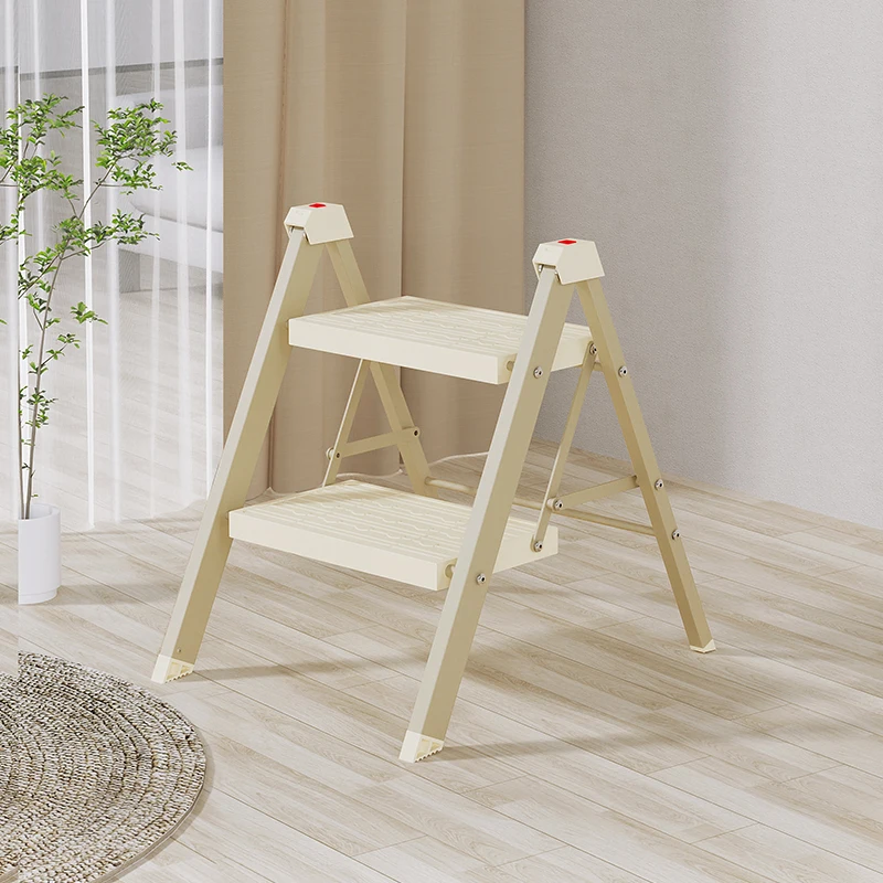 Kangyale Factory Wholesale Folding Ladder 2 Step Iron Ladder Stool Indoor Folding Stairs
