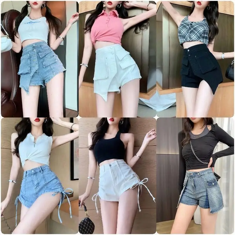 Wholesale Women Ripped Denim Short Cotton Jeans Vintage Wash Distressed Denim Women Shorts Boyfriend Distressed Jean Shorts
